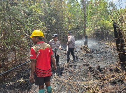 Temukan Hotspot, Polsek Rakumpit Bergerak Cepat Memadamkan