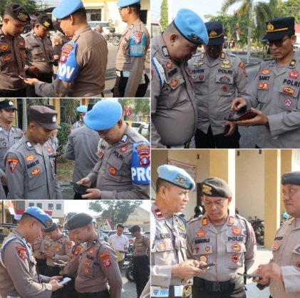 Sipropam Polresta Palangka Raya Cek HP Personel Antisipasi Pelanggaran Judol