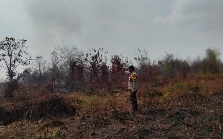 Polsubsektor Jekan Raya Cek Lahan Terbakar di Yos Sudarso Ujung