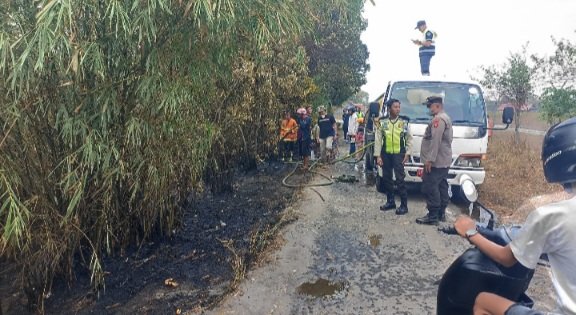 Polsek Pahandut Cek Hot Spot Karhutla di Komplek Bandara Tjilik Riwut