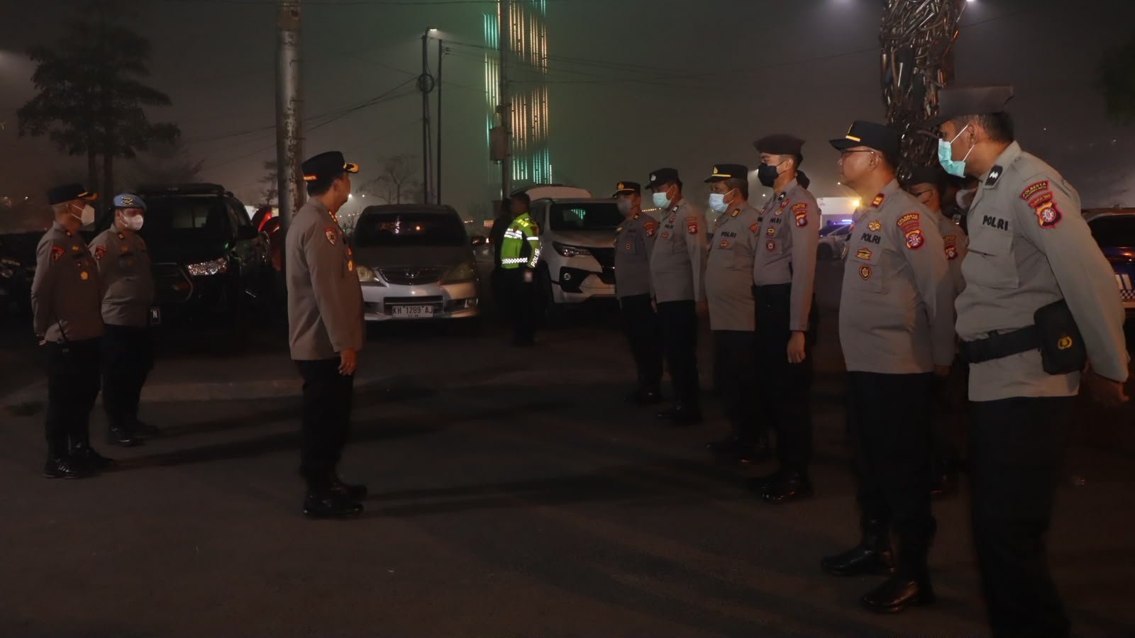 Kapolresta Pimpin Apel Persiapan Patroli KRYD Mitigasi Karhutla di Pos Bundaran Besar