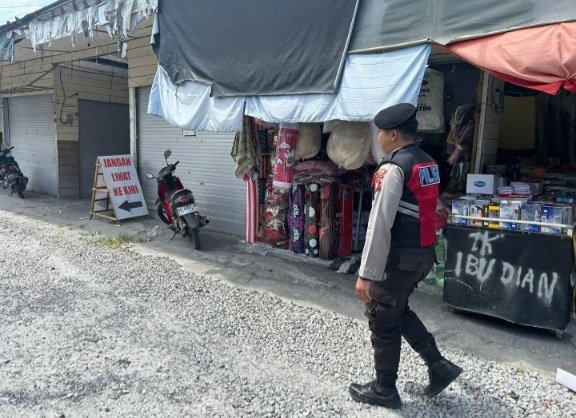 Cegah Kriminalitas & Presmanisme, Satsamapta Polresta Palangka Raya Lakukan Patroli di Pasar