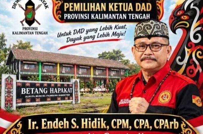 Maju Ketua DAD Kalteng, Endeh S. Hidik Usung Visi Dayak Bersatu dan Bermartabat