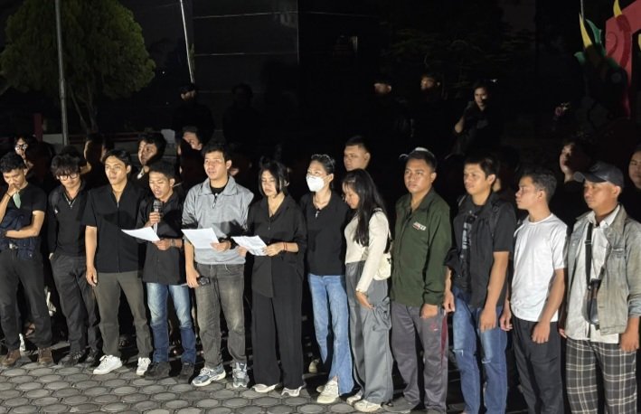 Polsek Pahandut Jaga Keamanan Diskusi Publik Mahasiswa & Aktivis
