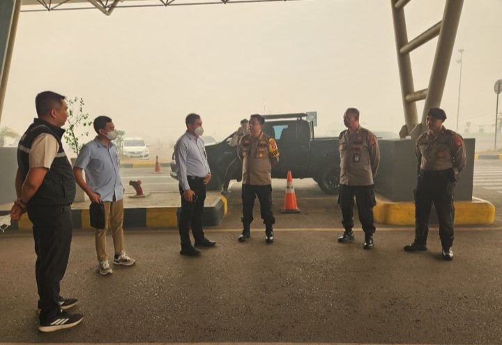 Perkuat Sinergi dengan Angkasa Pura, Kapolresta Palangka Raya Kunjungi Bandara Tjilik Riwut