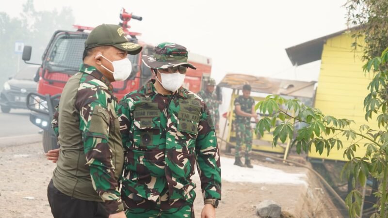 Pangdam Tambun Bungai Kerahkan Alat Berat Atasi Karhutla di Sambang Lihum